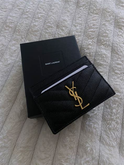 ysl card case grey|ysl cassandre card holder.